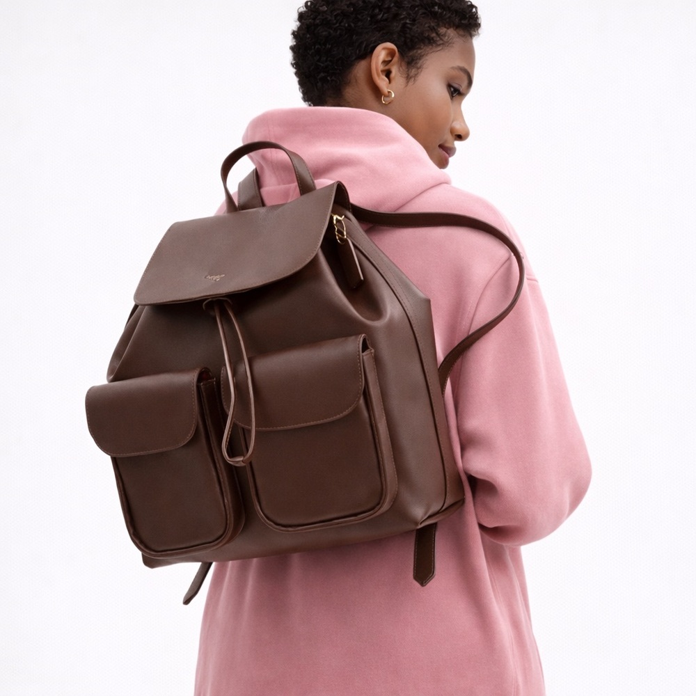 Authentic Coach Crosby 28 Leather Backpack – Brown | Brand New With Tags - Picture 2 of 14